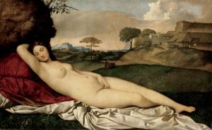 1510 《睡着的维纳斯》乔尔乔内 ，提香 Sleeping Venus