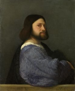 1510 《穿棉袄的男子》提香 A Man with a Quilted Sleeve
