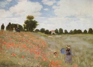 1873 《野罂粟》莫奈 The Poppy Field near Argenteuil (Les Coquelicots)