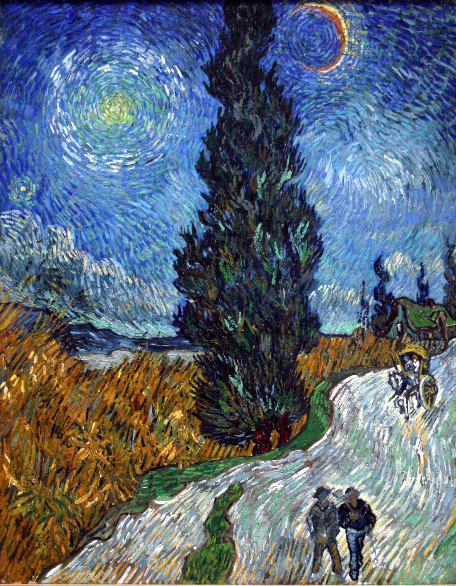1888 《罗讷河上的星夜》梵高 Starry Night Over the Rhône – 名画墙