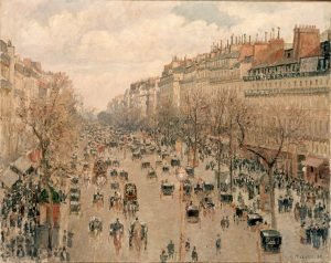 1897 ，Boulevard Montmartre a Paris 1897. Hermitage Museum