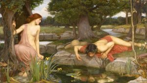 1903 《伊可和纳西索斯》沃特豪斯 Echo and Narcissus
