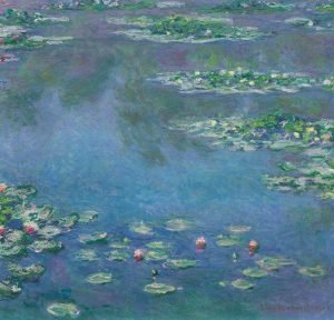 1906，Water Lilies89.9×94.1cm Art Institute of Chicago