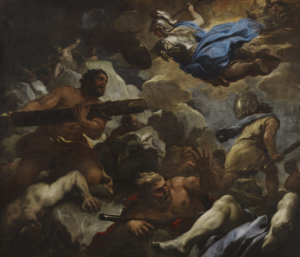 1692, Battle of the Gods and the Giants,oil on cavnas, 222 x 258.5 cm