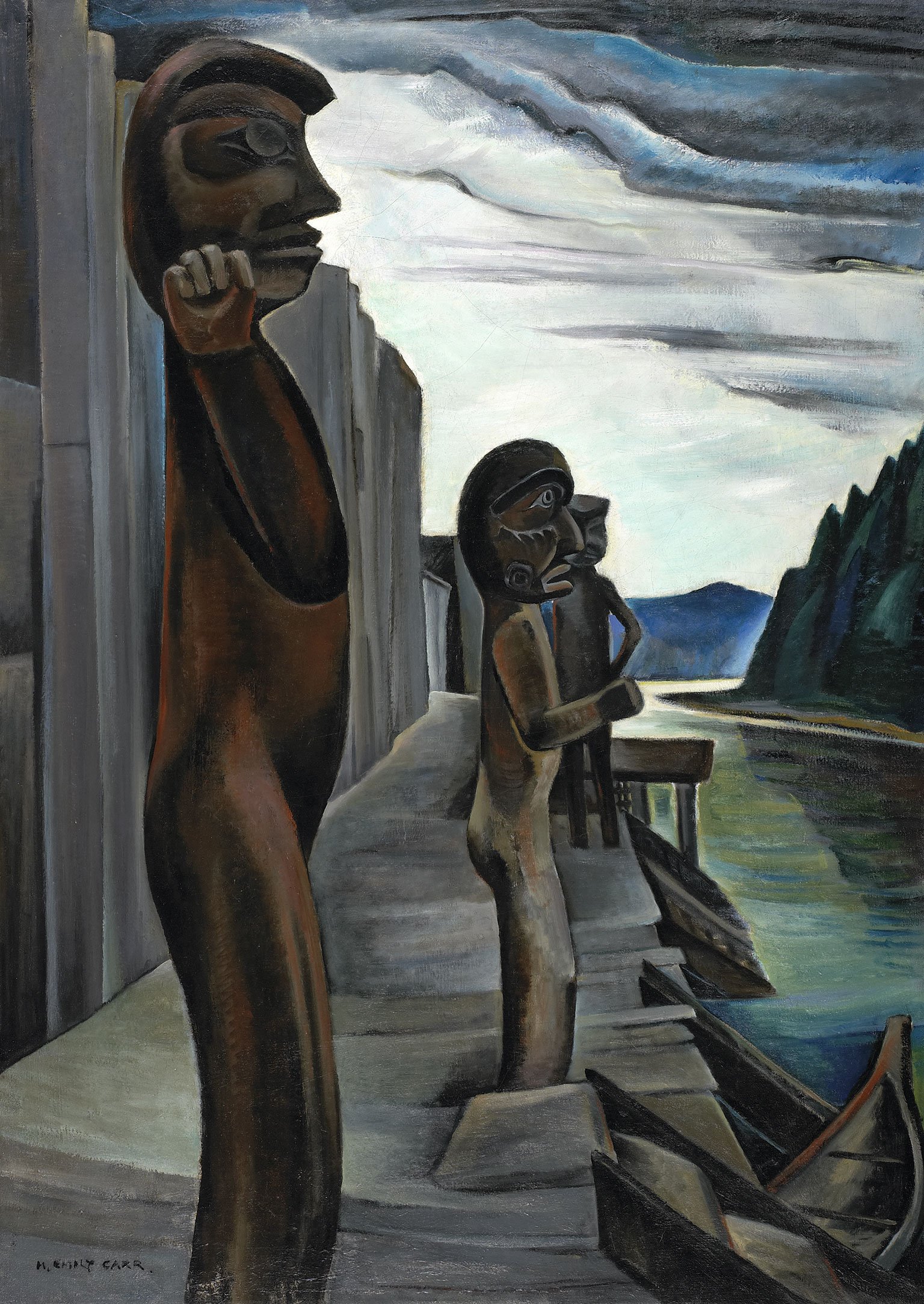 Blunden harbour totems Emily Carr Blunden harbour totems Emily Carr