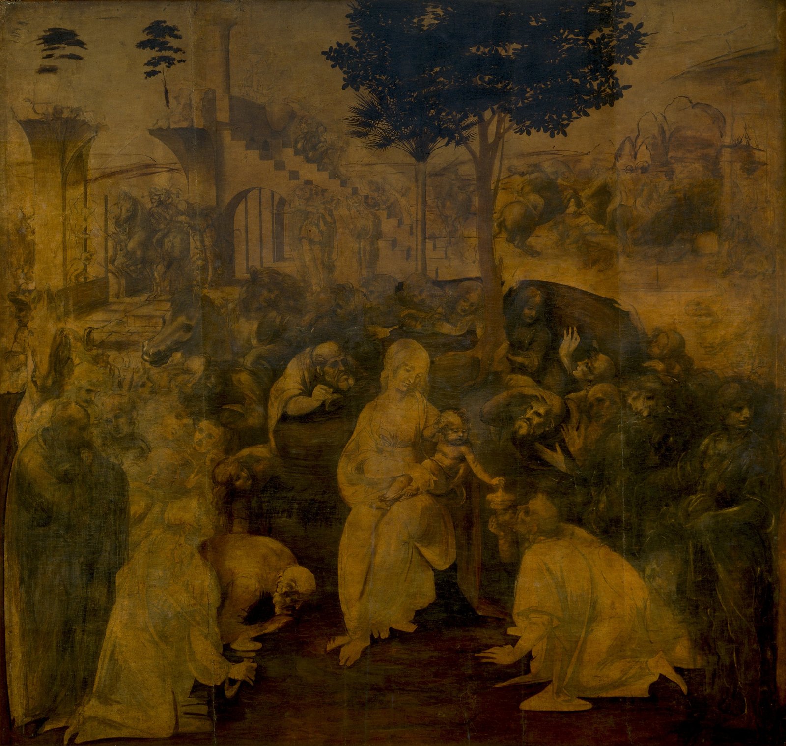 Leonardo da Vinci Adorazione dei Magi Google Art Project