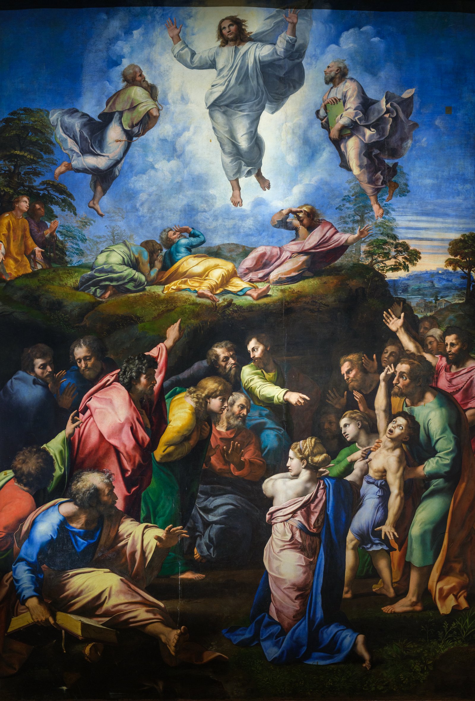 RaphaC3ABl2C La Transfiguration2C 1518E2809315202C huile sur bois2C 405 C397 278 cm2C MusC3A9es du Vatican2C PinacothC3A8que2C inv. 4 1