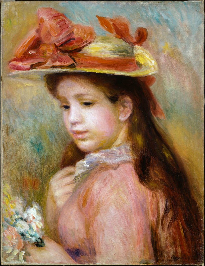 Renoir Jeune fille au chapeau2C Vers 1890 Renoir Jeune fille au chapeau2C Vers 1890