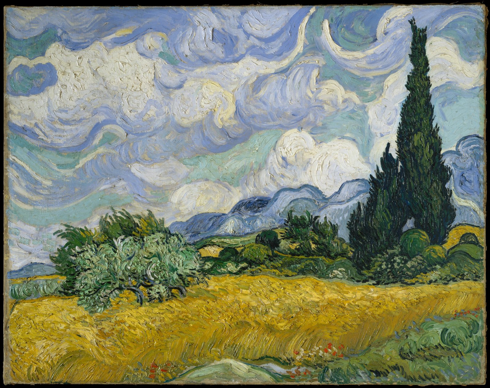 Wheat Field with Cypresses MET DT1567 Wheat Field with Cypresses MET DT1567