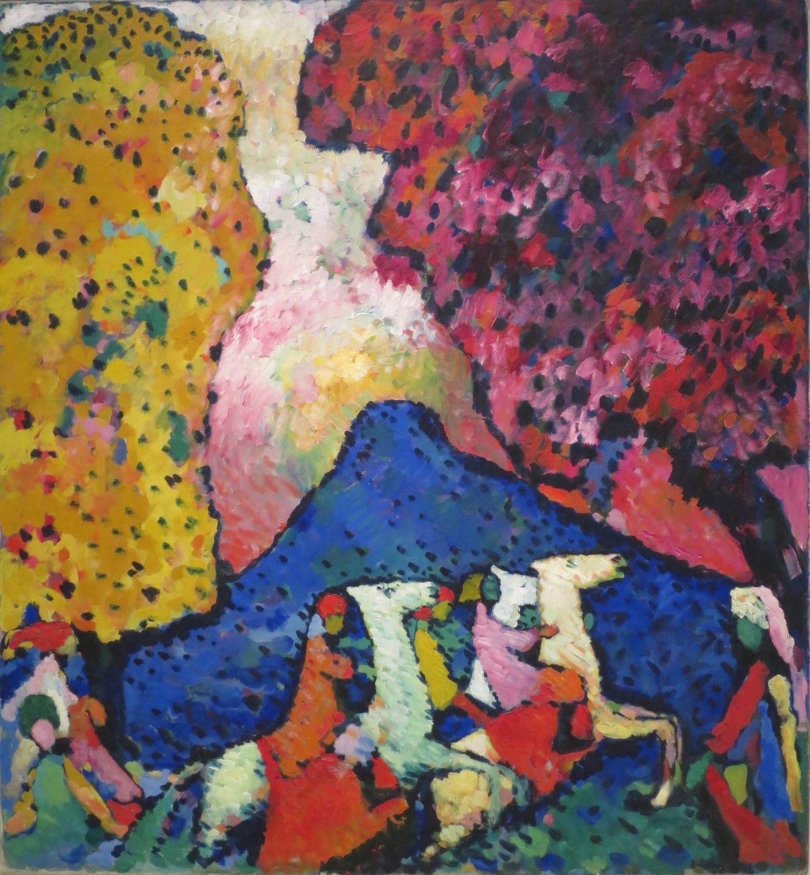 kandinsky blue mountain bilbao 瓦西里·康定斯基《蓝山》