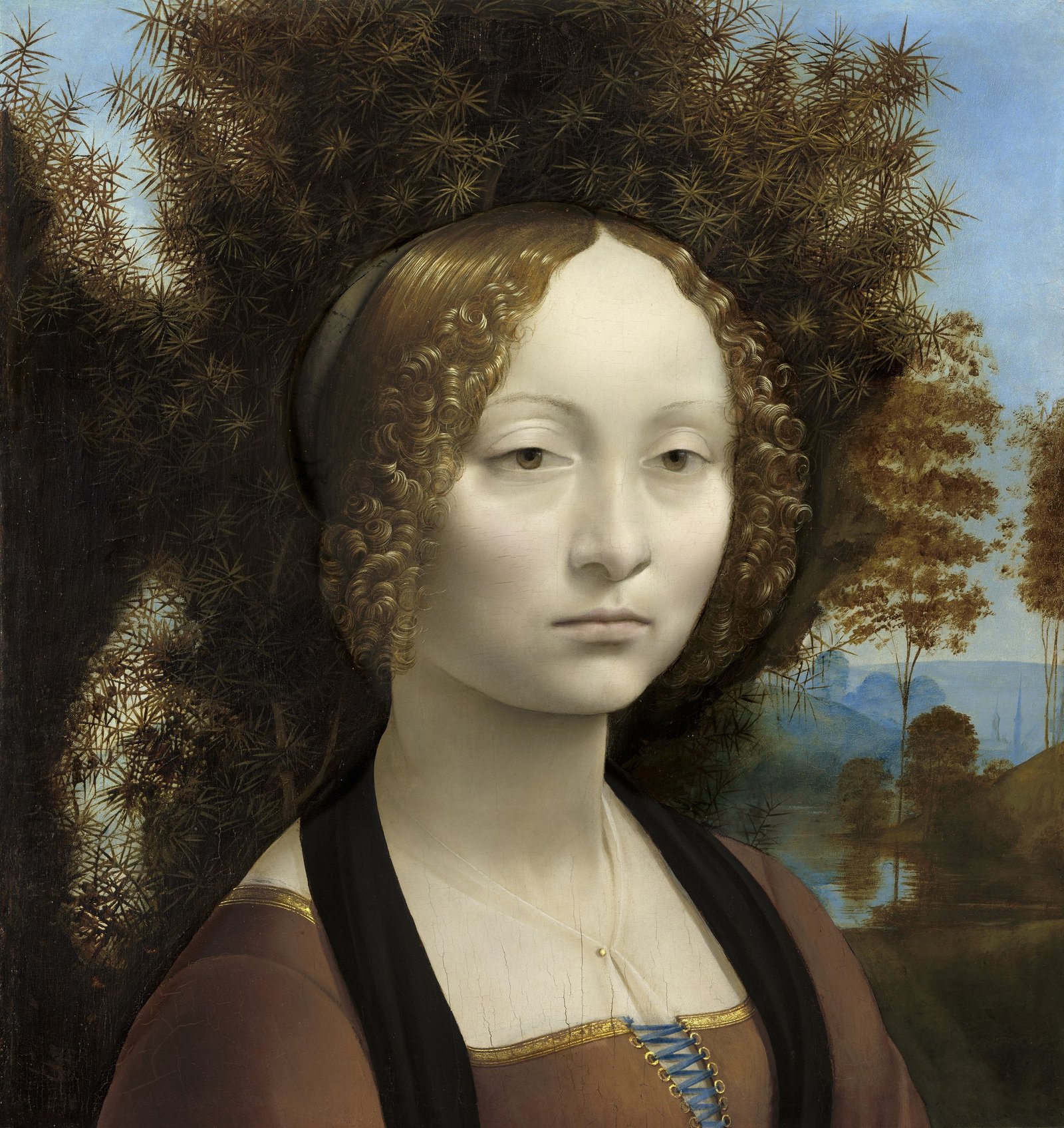 leonardo ginevra de benci nga 列奥纳多·达·芬奇《吉内薇拉·德·本齐像》