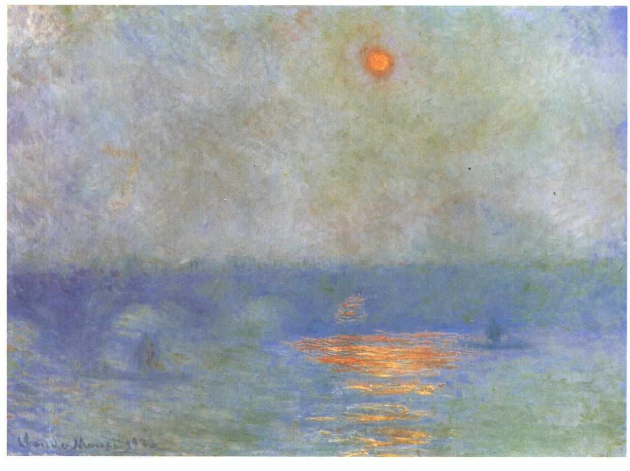 monet waterloo bridge ngc 克劳德·莫奈《滑铁卢桥,雾中阳光》
