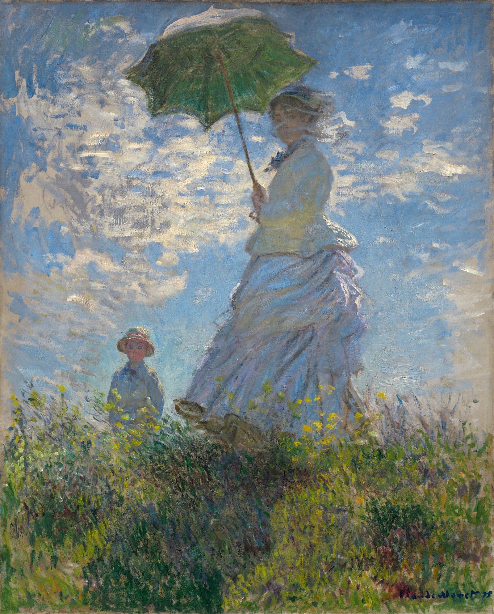 monet woman with parasol nga 克劳德·莫奈《撑阳伞的女人》