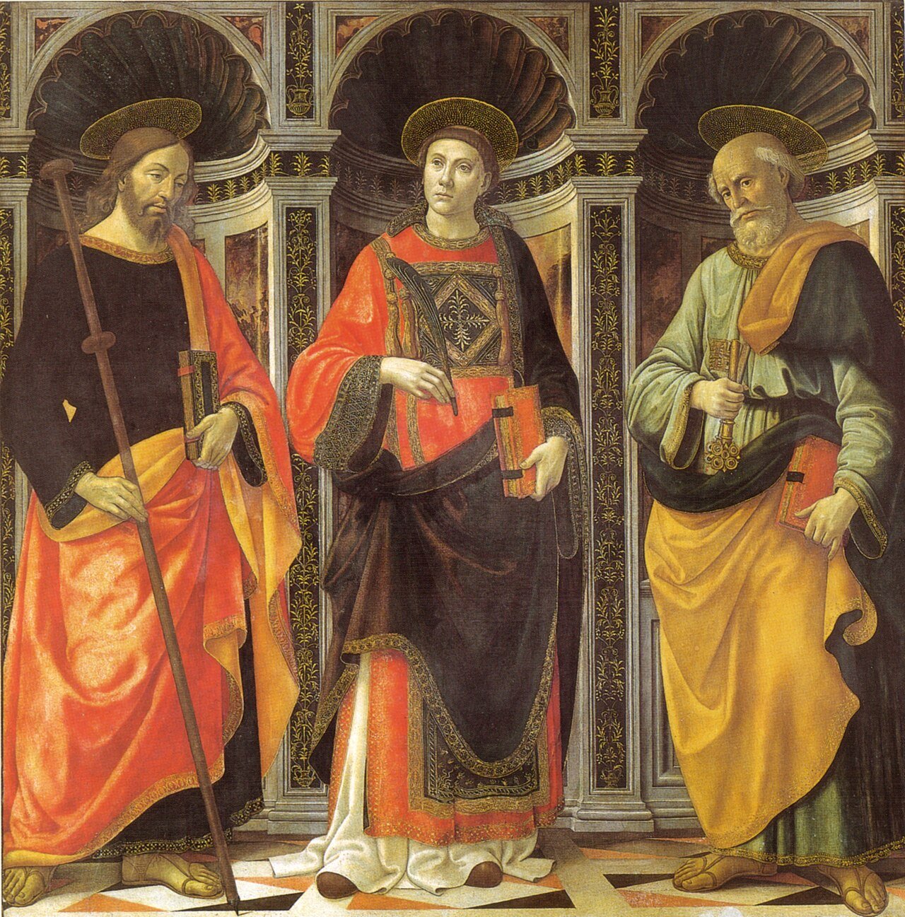 r2 accademia florence ghirlandaio saints james stephen peter