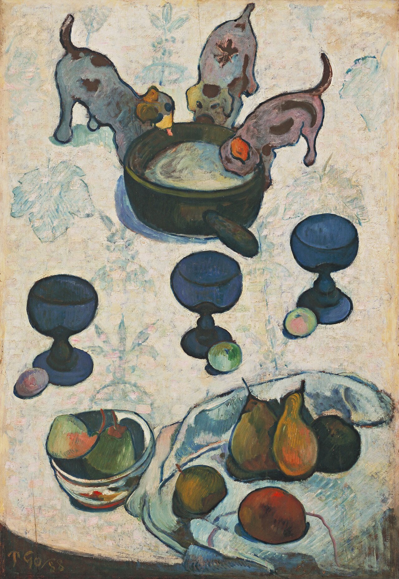 r2 moma gauguin three puppies moma