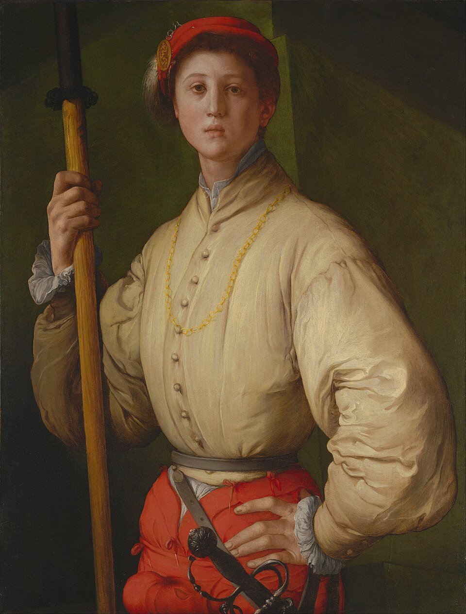 thumb Pontormo Jacopo Carucci Italian Florentine Portrait of a Halberdier Francesco Guardi Google Art Project