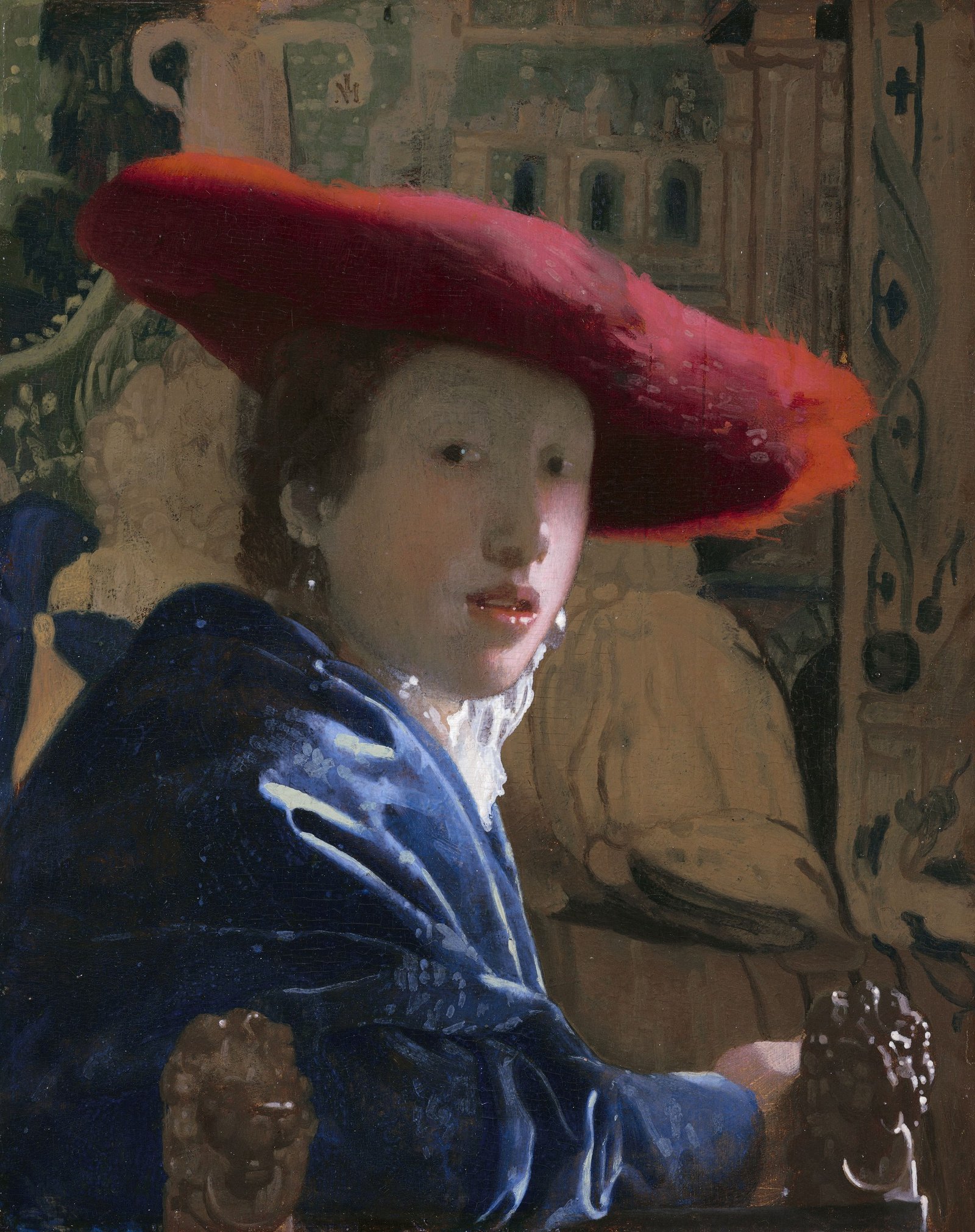 vermeer girl red hat nga 约翰内斯·维米尔《戴红帽的女孩》